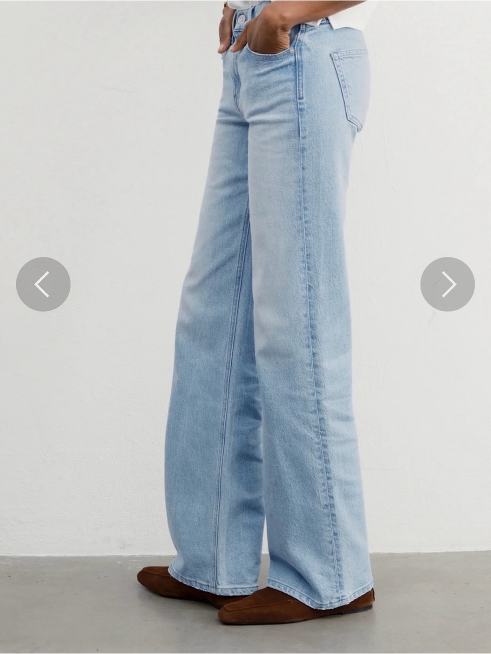 AYR Secret Sauce Light Blue Wide-Leg Women's Jeans - Picture 2 of 7